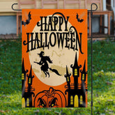Lofaris Double Side Waterproof Witch Halloween Night Garden Flag